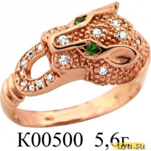 Золотое кольцо 585 пробы с фианитом, К00500