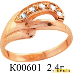 Золотое кольцо 585 пробы с фианитом, К00601