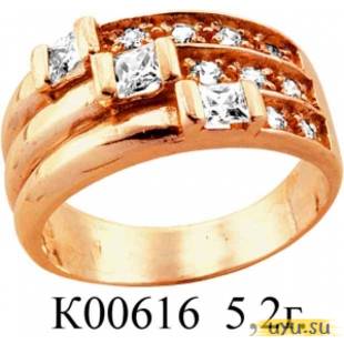 Золотое кольцо 585 пробы с фианитом, К00616