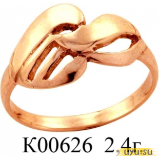 Золотое кольцо 585 пробы без камней К00626