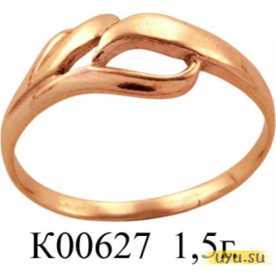 Золотое кольцо 585 пробы без камней К00627