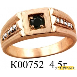 Золотое кольцо 585 пробы с фианитом, К00752