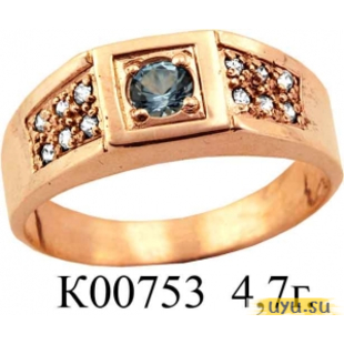 Золотое кольцо 585 пробы с фианитом, К00753