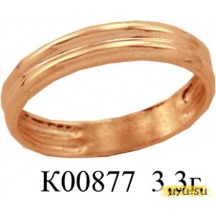 Золотое кольцо 585 пробы без камней К00877