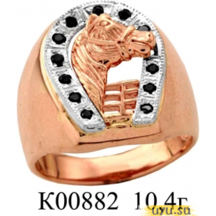 Золотое кольцо 585 пробы с фианитом, К00882