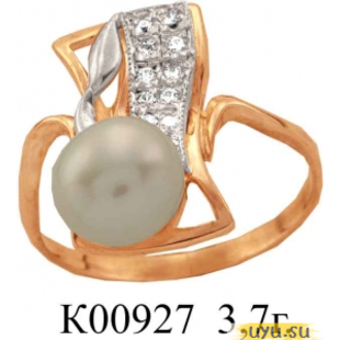 Золотое кольцо 585 пробы с фианитом, К00927