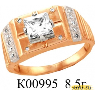 Золотое кольцо 585 пробы с фианитом, К00995