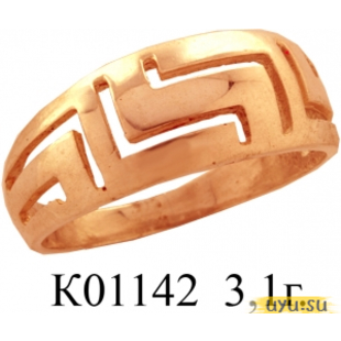 Золотое кольцо 585 пробы без камней К1142