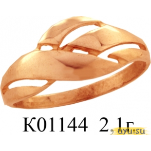Золотое кольцо 585 пробы без камней К1144