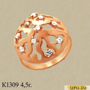 Золотое кольцо 585 пробы без камней К1309