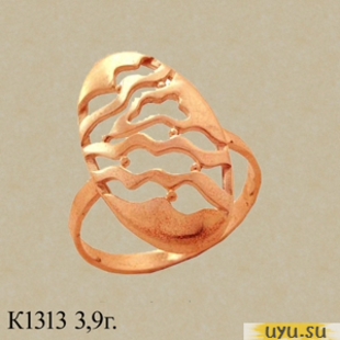 Золотое кольцо 585 пробы без камней К1313