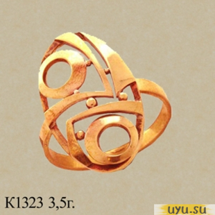 Золотое кольцо 585 пробы без камней К1323