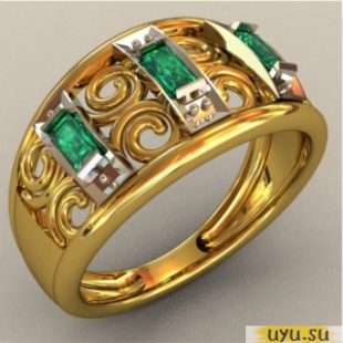 Золотое кольцо-печатка (перстень), 585 пробы с фианитом, КП1615