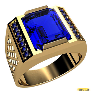 Золотое кольцо-печатка (перстень), 585 пробы с фианитом, 3034