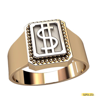 Золотое кольцо-печатка (перстень), 585 пробы с фианитом, 3070