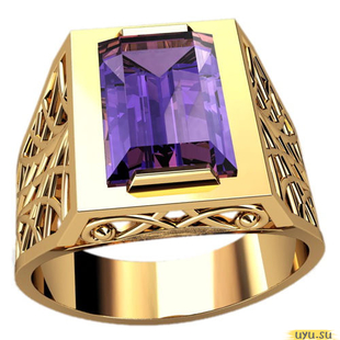 Золотое кольцо-печатка (перстень), 585 пробы с фианитом, 3103