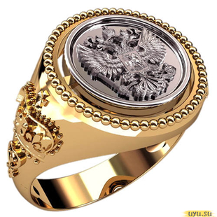 Золотое кольцо-печатка (перстень), 585 пробы с фианитом, 3125
