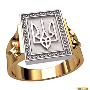 Золотое кольцо-печатка (перстень), 585 пробы с фианитом, 3126