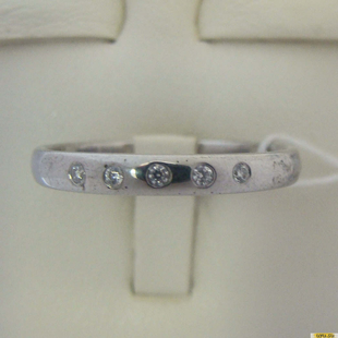 Серебряное кольцо обручальное 925 пробы с фианитом, 2200000337290