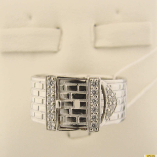 Серебряное кольцо-печатка (перстень), 925 пробы с фианитом, 2200000404824
