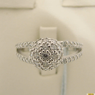 Серебряное кольцо 925 пробы с фианитом, 2200000411013