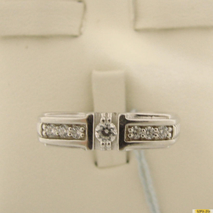 Серебряное кольцо-печатка (перстень), 925 пробы с фианитом, 2200000411594