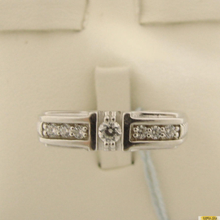 Серебряное кольцо-печатка (перстень), 925 пробы с фианитом, 2200000411617