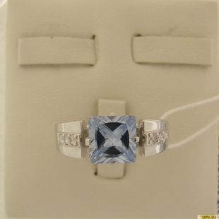 Серебряное кольцо-печатка (перстень), 925 пробы с фианитом, 2200000413130