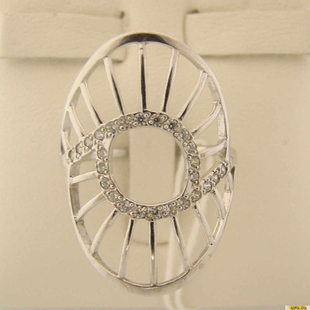 Серебряное кольцо 925 пробы с фианитом, 2200000412904
