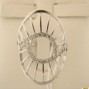 Серебряное кольцо 925 пробы с фианитом, 2200000412911