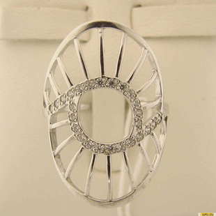 Серебряное кольцо 925 пробы с фианитом, 2200000412928