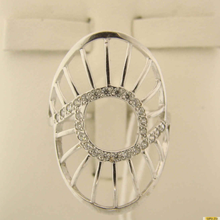 Серебряное кольцо 925 пробы с фианитом, 2200000412935