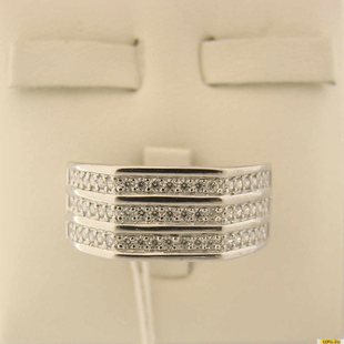 Серебряное кольцо-печатка (перстень), 925 пробы с фианитом, 2200000415011