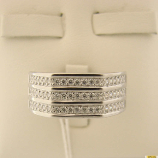 Серебряное кольцо-печатка (перстень), 925 пробы с фианитом, 2200000415042