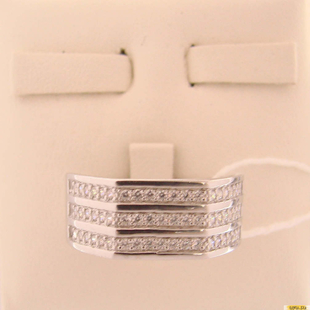 Серебряное кольцо-печатка (перстень), 925 пробы с фианитом, 2200000426024