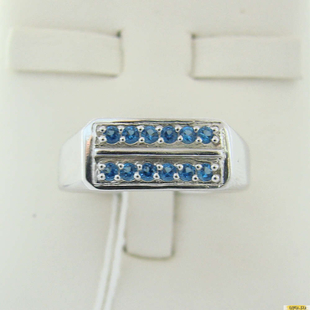 Серебряное кольцо-печатка (перстень), 925 пробы с фианитом, 2200000435163