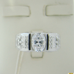 Серебряное кольцо-печатка (перстень), 925 пробы с фианитом, 2200000347961