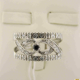 Серебряное кольцо 925 пробы с фианитом, 2200000163356