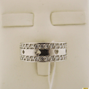 Серебряное кольцо 925 пробы с фианитом, 2200000205209