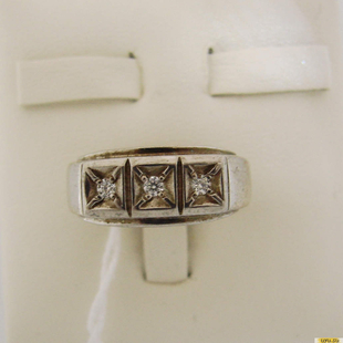 Серебряное кольцо-печатка (перстень), 925 пробы с фианитом, 2200000327321