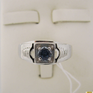 Серебряное кольцо-печатка (перстень), 925 пробы с топазом, 2200000371188