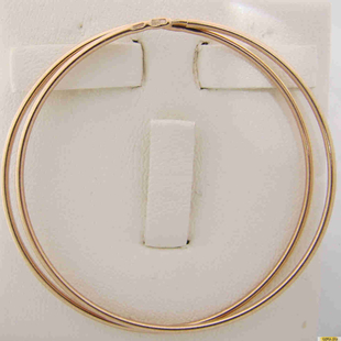 Золотые серьги-кольца (конго), 585 пробы без камней 2200000235640