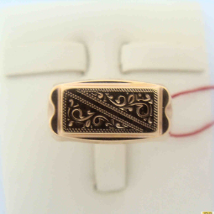 Золотое кольцо-печатка (перстень), 585 пробы без камней 2200000194909