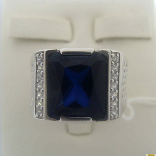 Серебряное кольцо-печатка (перстень), 925 пробы с фианитом, 2200000337658