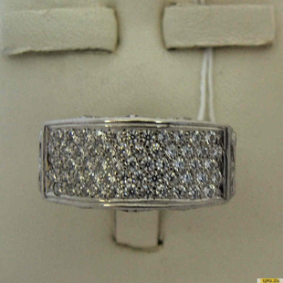 Серебряное кольцо-печатка (перстень), 925 пробы с фианитом, 2200000342812