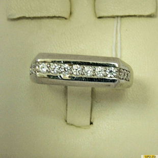 Серебряное кольцо-печатка (перстень), 925 пробы с фианитом, 2200000343604