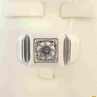 Серебряное кольцо-печатка (перстень), 925 пробы с фианитом, 2200000357625