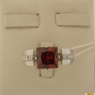 Серебряное кольцо-печатка (перстень), 925 пробы с фианитом, 2200000413123