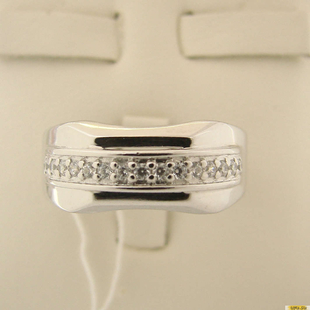 Серебряное кольцо-печатка (перстень), 925 пробы с фианитом, 2200000413208