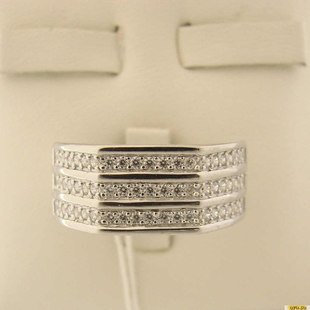 Серебряное кольцо-печатка (перстень), 925 пробы с фианитом, 2200000415028